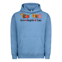 Pigment Pebble Blue teacher love inspıre care wıth  and pen Urban Hoodie - Artiststas