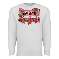 Dove Grey football grandma with leopard Premium Sweatshirt - Zillion Design Studio