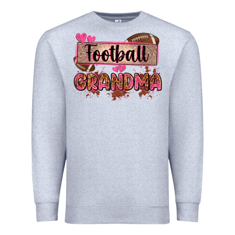 Football Grandma With Leopard Premium Sweatshirt by Zillion Design Studio | Teevron