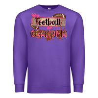 Purple football grandma with leopard Premium Sweatshirt - Zillion Design Studio