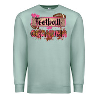 Seafoam football grandma with leopard Premium Sweatshirt - Zillion Design Studio