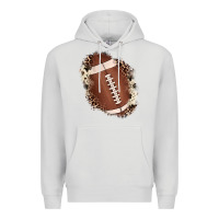 Dove Grey football cowhide leopard patch Premium Hoodie - JahusDesignShop