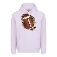 Lilac football cowhide leopard patch Premium Hoodie - JahusDesignShop