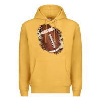 Mustard football cowhide leopard patch Premium Hoodie - JahusDesignShop