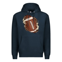 Navy football cowhide leopard patch Premium Hoodie - JahusDesignShop