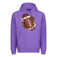 Purple football cowhide leopard patch Premium Hoodie - JahusDesignShop