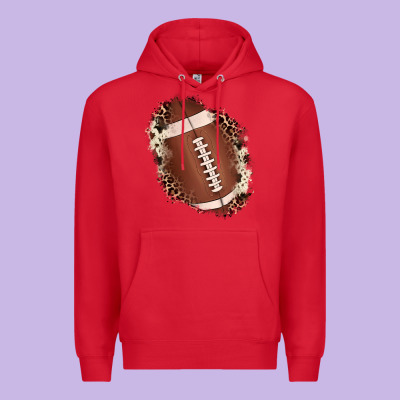 Football Cowhide Leopard Patch Premium Hoodie Designed By Jahusdesignshop