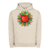 Pigment French Oak teacher apple and sunflower with leopard and tooled leather Urban Hoodie - Artiststas