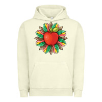Pigment Pistachio teacher apple and sunflower with leopard and tooled leather Urban Hoodie - Artiststas