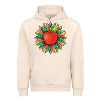 Sandshell teacher apple and sunflower with leopard and tooled leather Urban Hoodie - Artiststas