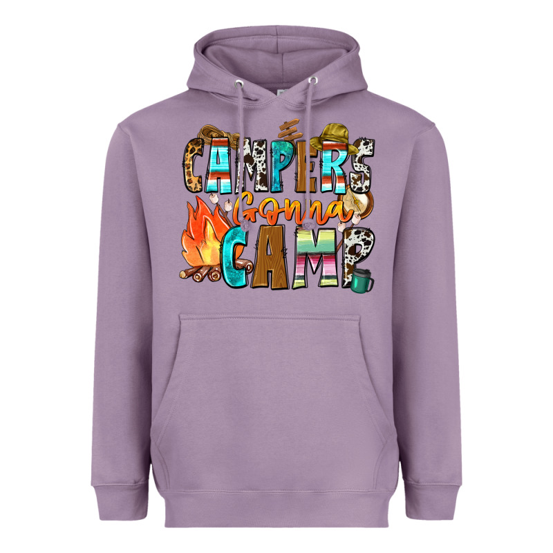 Campers Gonna Camp Heavyweight Hoodie by Zillion Design Studio | Teevron