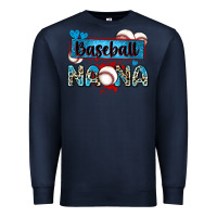 Navy baseball nana with leopard Premium Sweatshirt - Zillion Design Studio