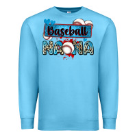 Ocean Blue baseball nana with leopard Premium Sweatshirt - Zillion Design Studio