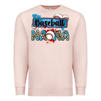 Pale Pink baseball nana with leopard Premium Sweatshirt - Zillion Design Studio