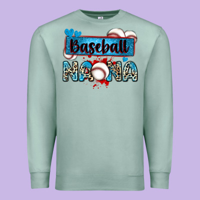 Baseball Nana With Leopard Premium Sweatshirt Designed By Zillion Design Studio