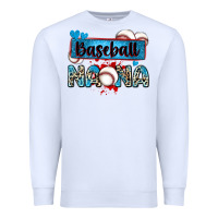 White baseball nana with leopard Premium Sweatshirt - Zillion Design Studio