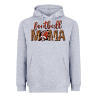 Heather Grey football mama Heavyweight Hoodie - texasbilliewilder