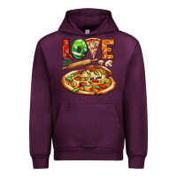 Mauve Wine love pizza Urban Hoodie - AdoDesignShop