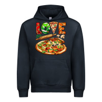 Navy love pizza Urban Hoodie - AdoDesignShop