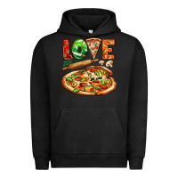 Pigment Black love pizza Urban Hoodie - AdoDesignShop