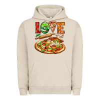 Pigment French Oak love pizza Urban Hoodie - AdoDesignShop