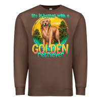 Chestnut life is better with a golden retriever Premium Sweatshirt - texasbilliewilder