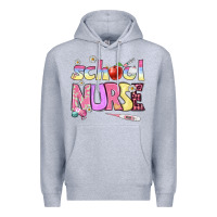 Heather Grey school nurse Premium Hoodie - BundleAndBundleShop