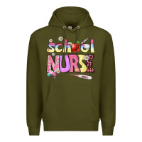 Army Green school nurse Premium Hoodie - BundleAndBundleShop