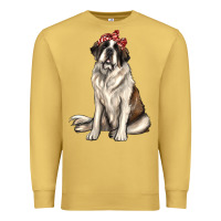 Antique Gold st bernard with bandanna Premium Sweatshirt - texasbilliewilder