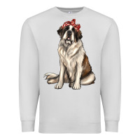 Dove Grey st bernard with bandanna Premium Sweatshirt - texasbilliewilder