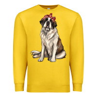 Lemon st bernard with bandanna Premium Sweatshirt - texasbilliewilder