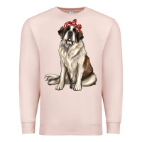 Pale Pink st bernard with bandanna Premium Sweatshirt - texasbilliewilder