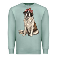 Seafoam st bernard with bandanna Premium Sweatshirt - texasbilliewilder