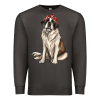 Smoke st bernard with bandanna Premium Sweatshirt - texasbilliewilder