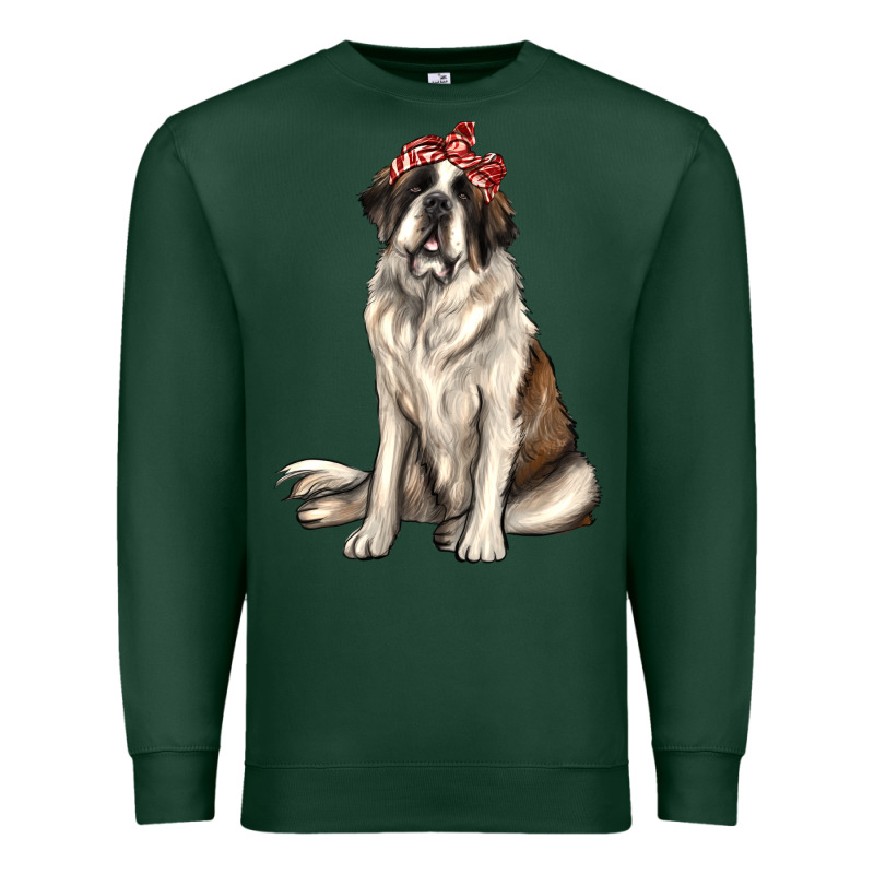 St Bernard With Bandanna Premium Sweatshirt by texasbilliewilder | Teevron