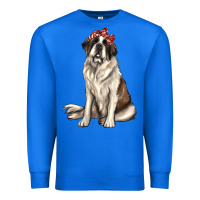 True Royal st bernard with bandanna Premium Sweatshirt - texasbilliewilder