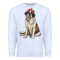 White st bernard with bandanna Premium Sweatshirt - texasbilliewilder
