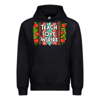 Black teach love inspire brushstroke with  and pen leopard Urban Hoodie - Artiststas