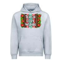 Heather Grey teach love inspire brushstroke with  and pen leopard Urban Hoodie - Artiststas