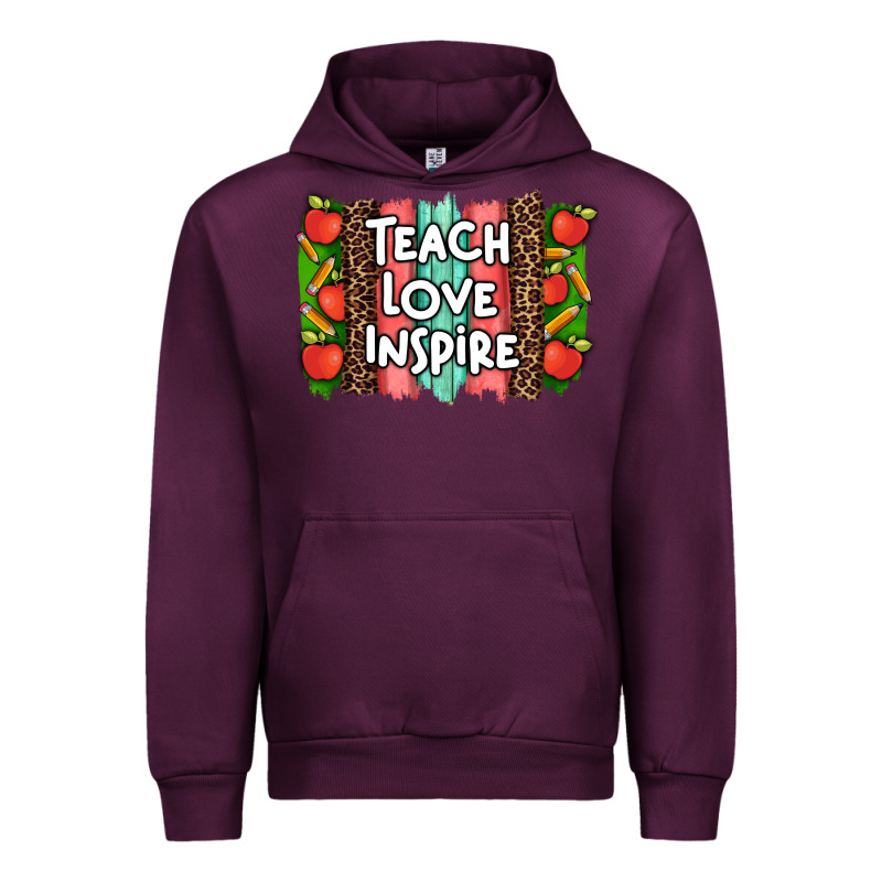 Teach Love Inspire Brushstroke With  And Pen Leopard Urban Hoodie by Artiststas | Teevron