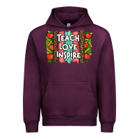Mauve Wine teach love inspire brushstroke with  and pen leopard Urban Hoodie - Artiststas