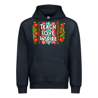 Navy teach love inspire brushstroke with  and pen leopard Urban Hoodie - Artiststas