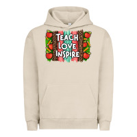 Pigment French Oak teach love inspire brushstroke with  and pen leopard Urban Hoodie - Artiststas