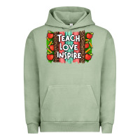 Pigment Oil Green teach love inspire brushstroke with  and pen leopard Urban Hoodie - Artiststas