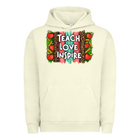 Pigment Pistachio teach love inspire brushstroke with  and pen leopard Urban Hoodie - Artiststas