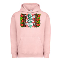 Pigment Salmon teach love inspire brushstroke with  and pen leopard Urban Hoodie - Artiststas