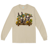 Mushroom 2 donkeys with sunflowers Long Sleeve Tee - BarkalooDesign