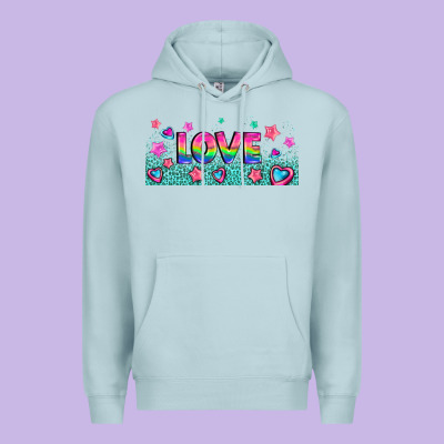 Lgbt Love With Hearts And Stars Premium Hoodie Designed By Adodesignshop