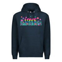 Navy lgbt love with hearts and stars Premium Hoodie - AdoDesignShop