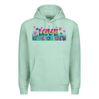 Seafoam lgbt love with hearts and stars Premium Hoodie - AdoDesignShop